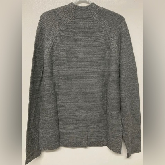 Flag & Anthem Mens 1/4 Zip Sweater Pullover Medium Grey Mid-Weight Long Sleeve - Picture 2 of 9